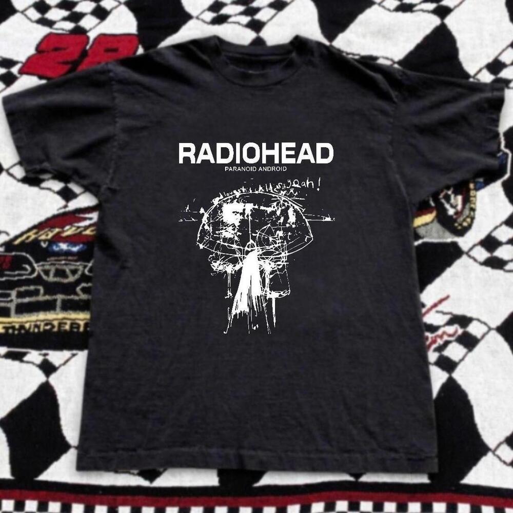 Gildan Men Black T-Shirt Radiohead Black Band Tee